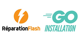 Reparation flash, Go installation logos